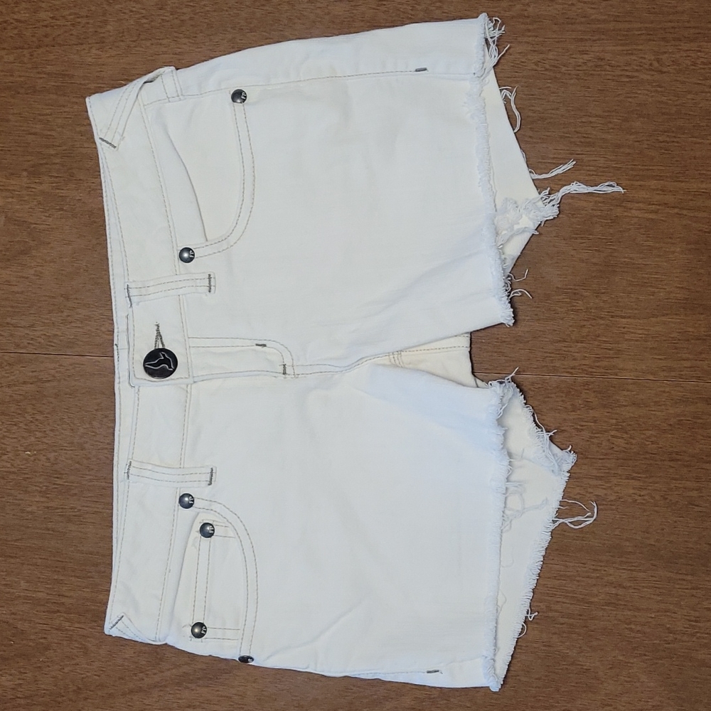Free People Sz 28 White Jean Shorts